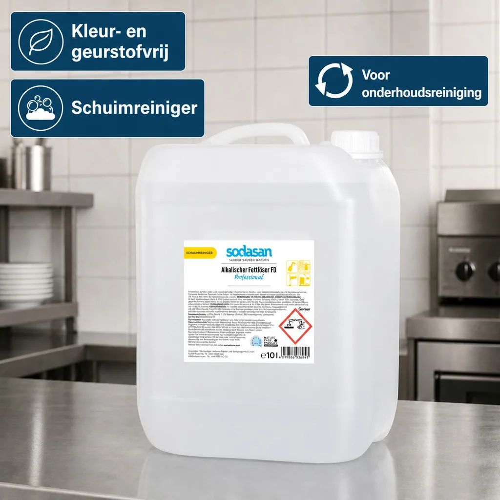 Alkalische ontvetter 10 liter, professionele ontvetter, vet verwijderaar, industriële ontvetter