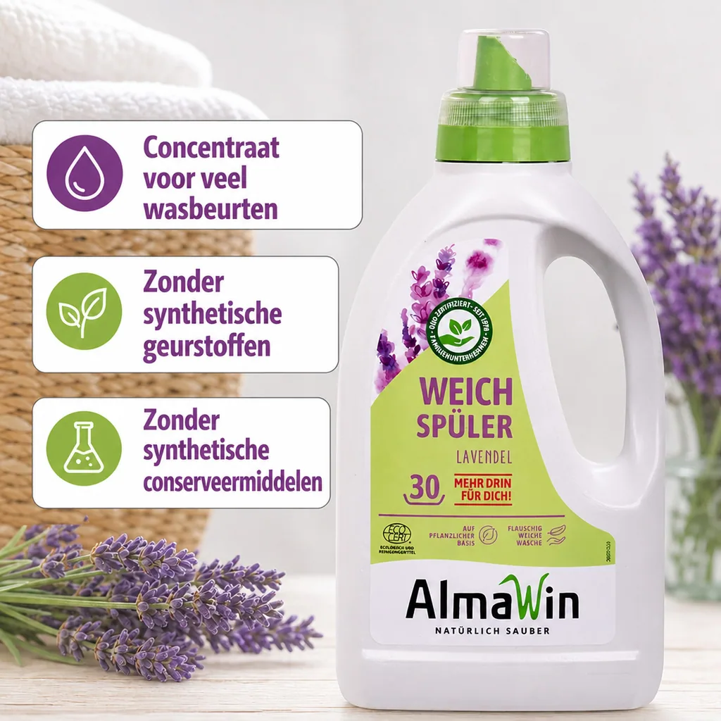 Wasverzachter, lavendel wasverzachter, natuurlijke wasverzachter, 750 ml