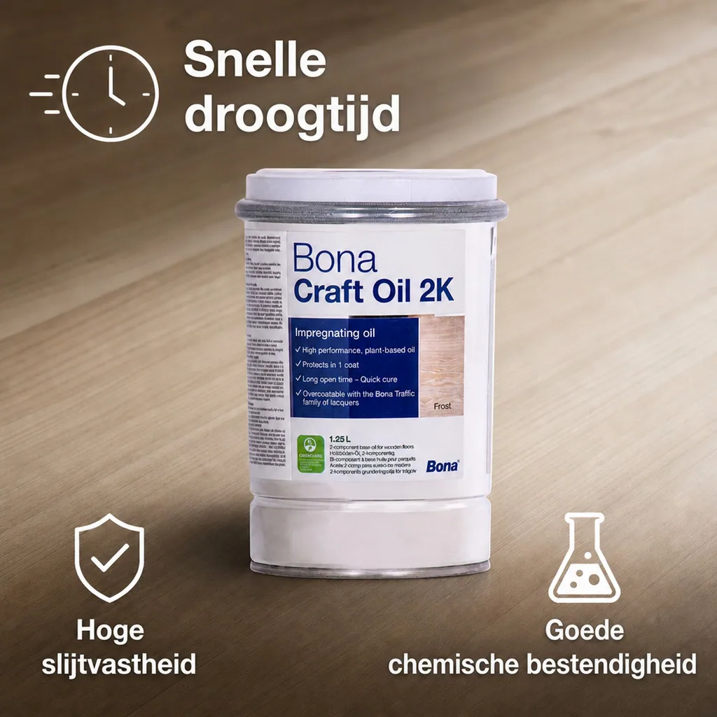 Houtolie wit, Parketolie wit, 2K, 1,25 Liter, kleurloos