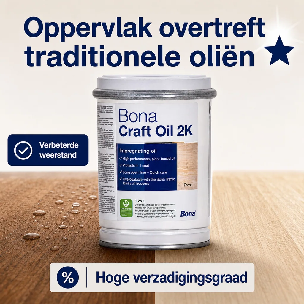 Houtolie wit, Parketolie wit, 2K, 1,25 Liter, kleurloos