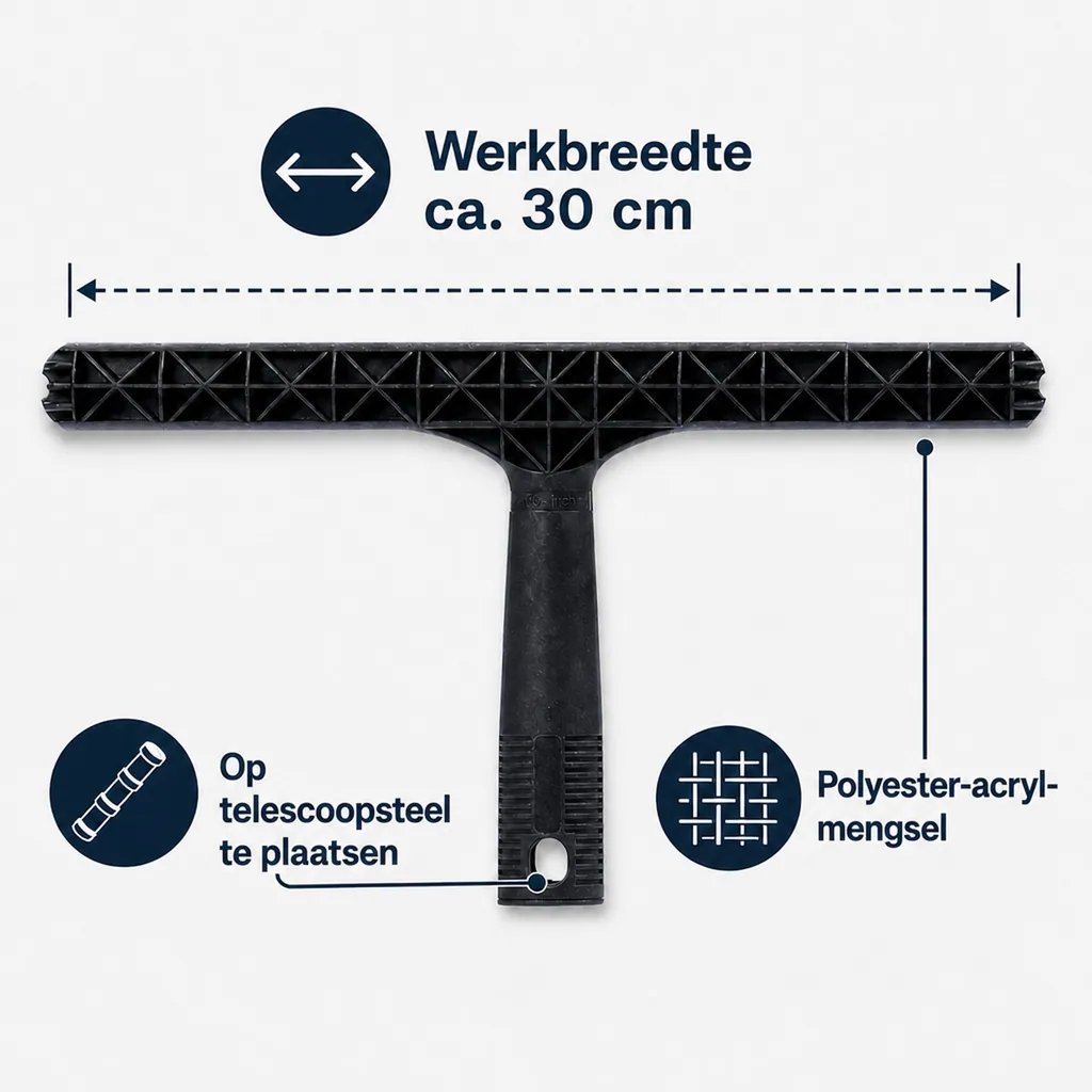 Vloerwisser 30 cm, parketwisser, wisser voor vloer, vloerwisser zonder doek