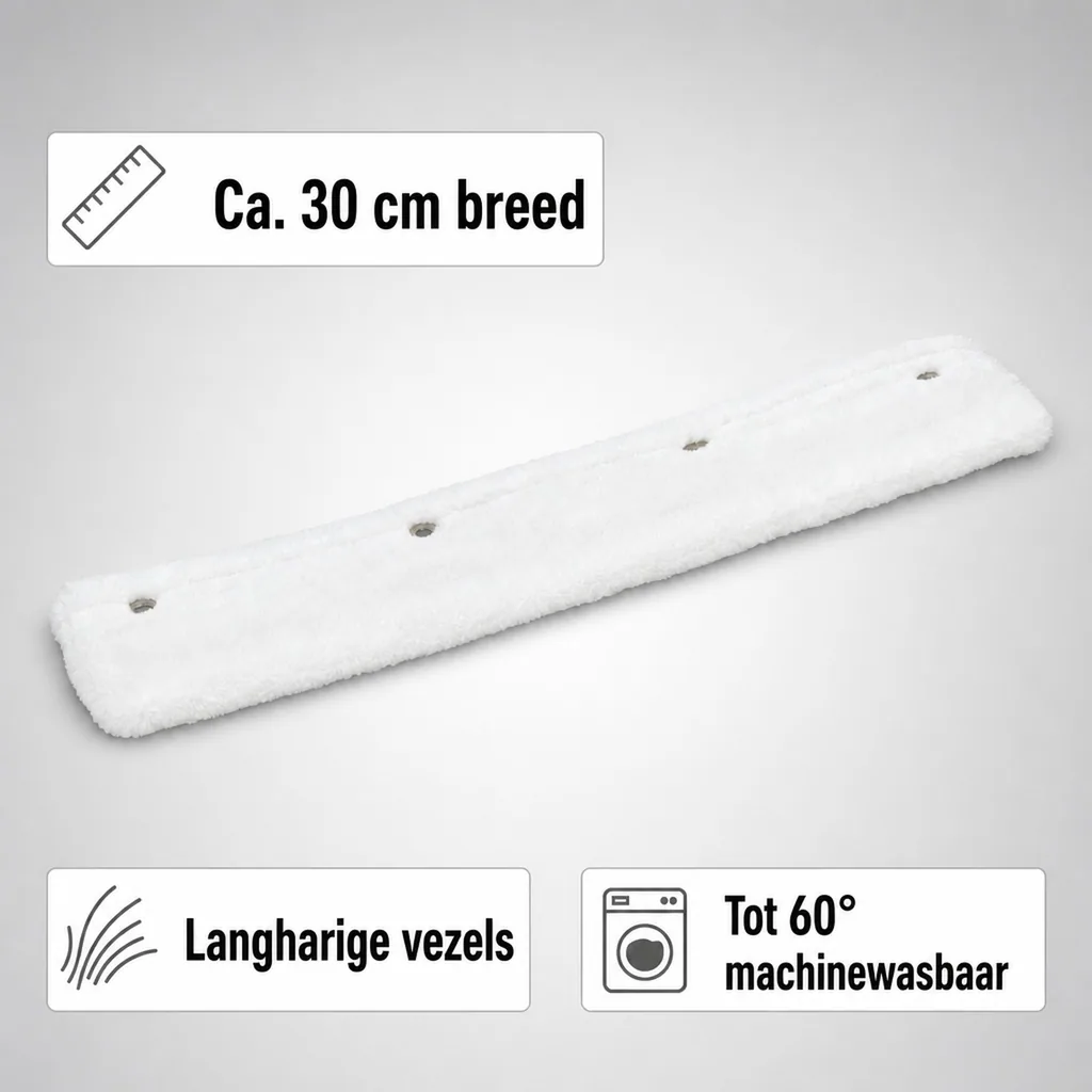 Wollen dweil, T-wisser, dweil wol, 30 cm breedte, vloer dweil