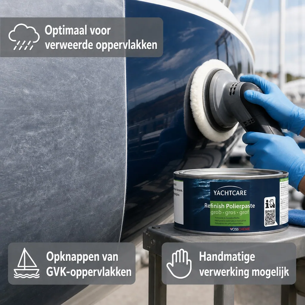 Polijstpasta grof 500g, polijsten boot