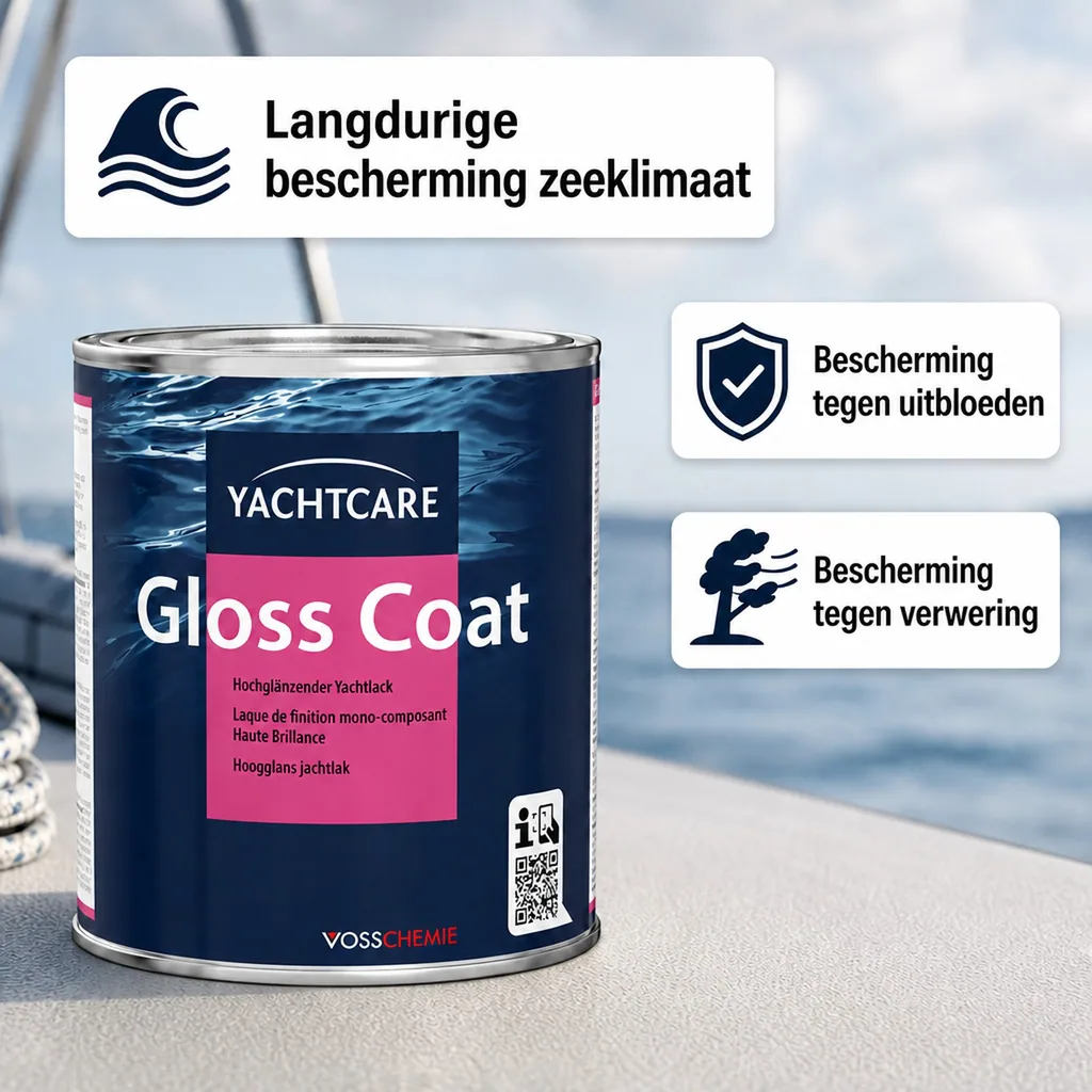 Jachtlak, bootlak, hoogglans lak, witte jachtlak, 750 ml wit