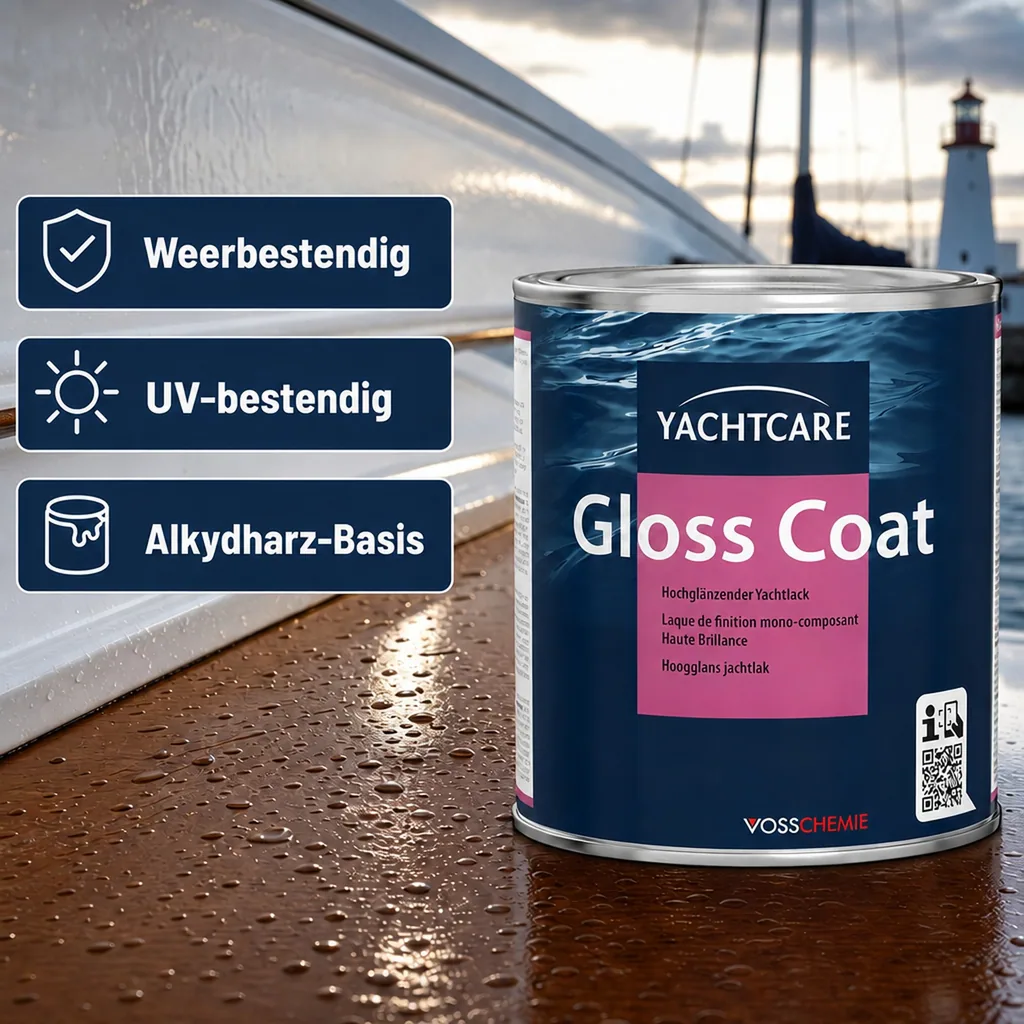 Jachtlak, bootlak, hoogglans lak, witte jachtlak, 750 ml wit