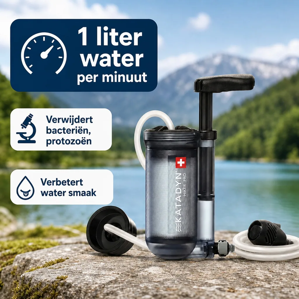Waterfilter, draagbare waterfilter, waterzuivering, Katadyn Hiker Pro Filter Transparent