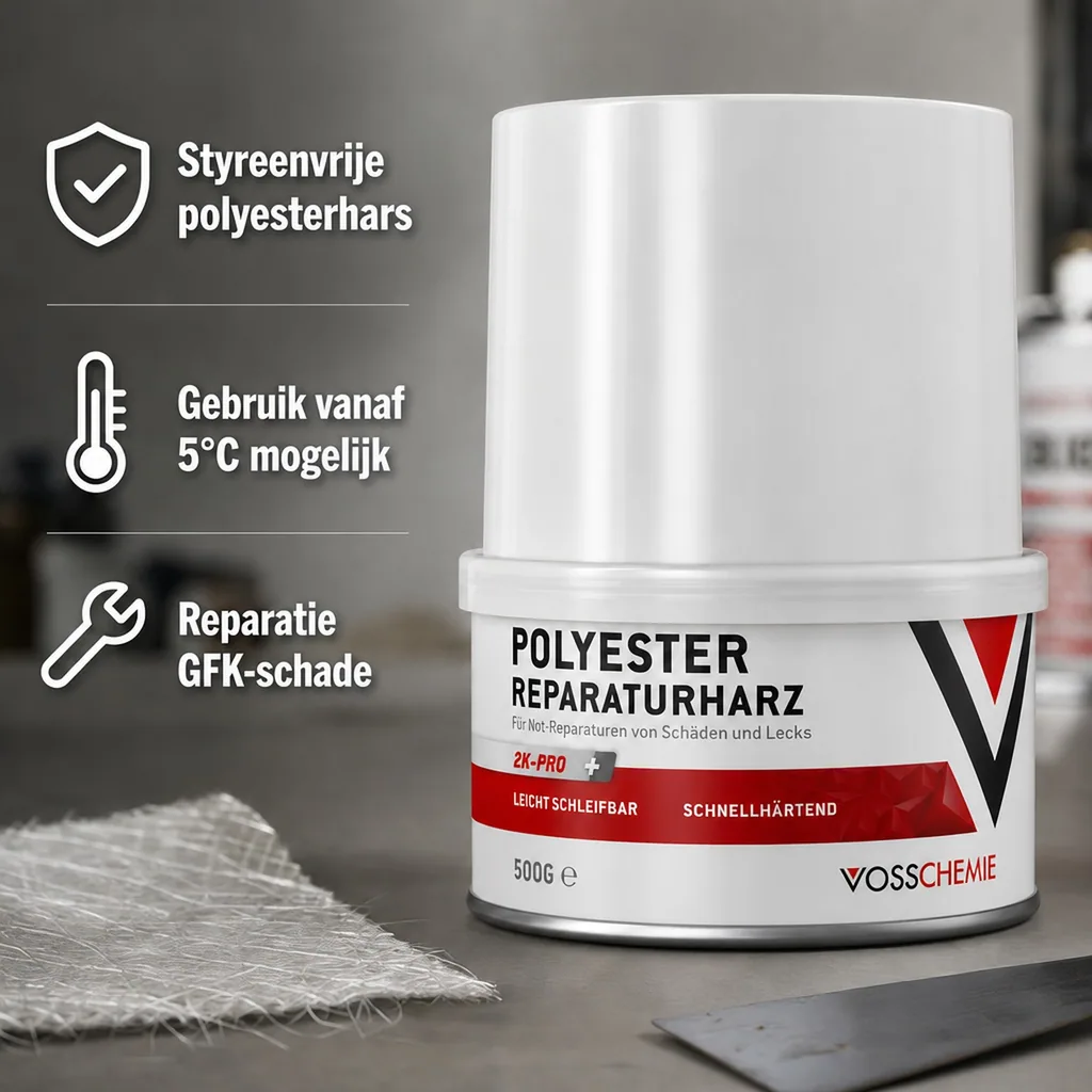 Polyesterhars 500g, reparatiehars, polyester reparatie, hars voor reparatie