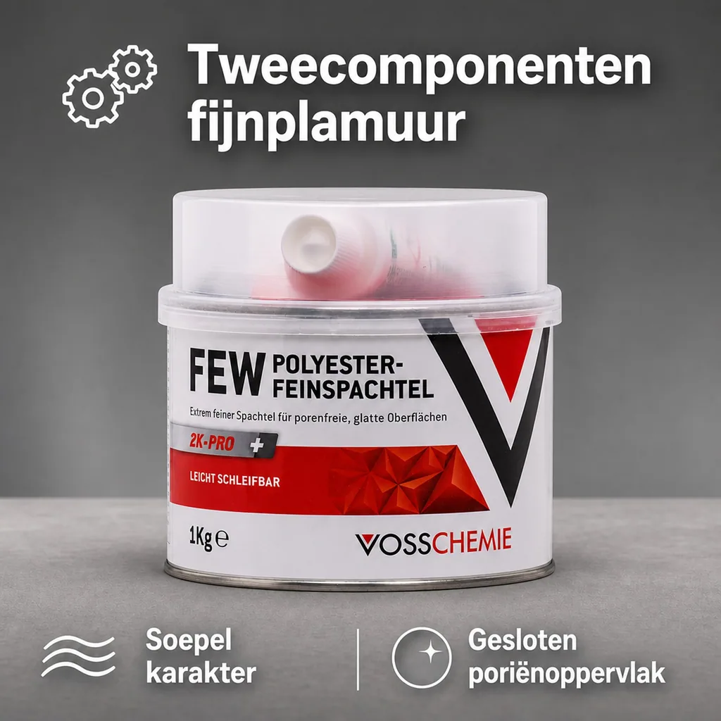 Polyester plamuur, 2K plamuur, fijne plamuur, 1 kg