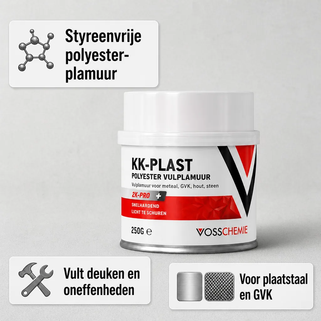 Polyesterplamuur 250 g, 2K Polyesterspachtelmasse, plamuur auto