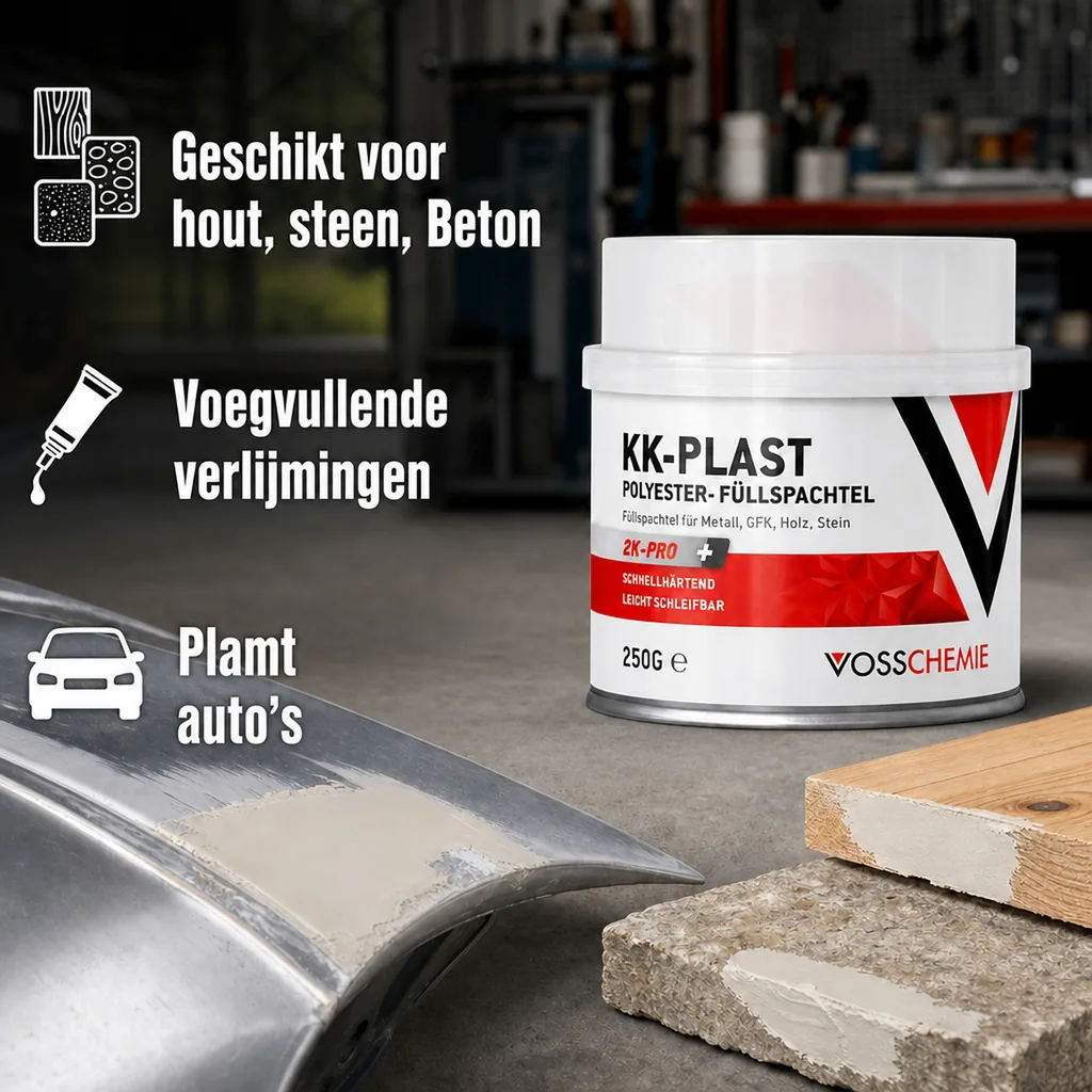 Polyesterplamuur 250 g, 2K Polyesterspachtelmasse, plamuur auto