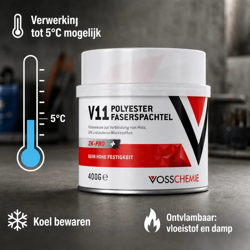 Polyester plamuur, 2K Pro, Polyestervezel plamuur, Autoplamuur, 400 g