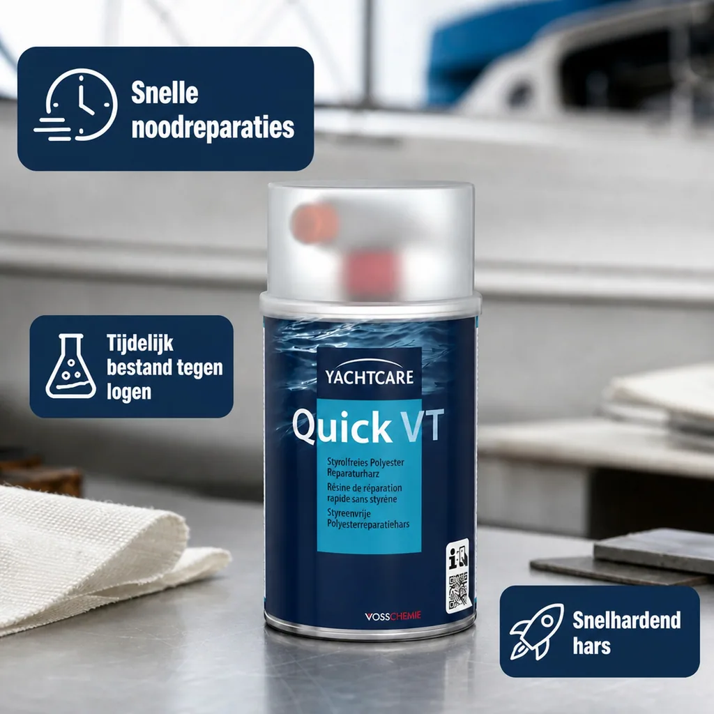 Polyester reparatiehars 1 kg, styreenvrije polyesterhars, reparatiehars, bootreparatie