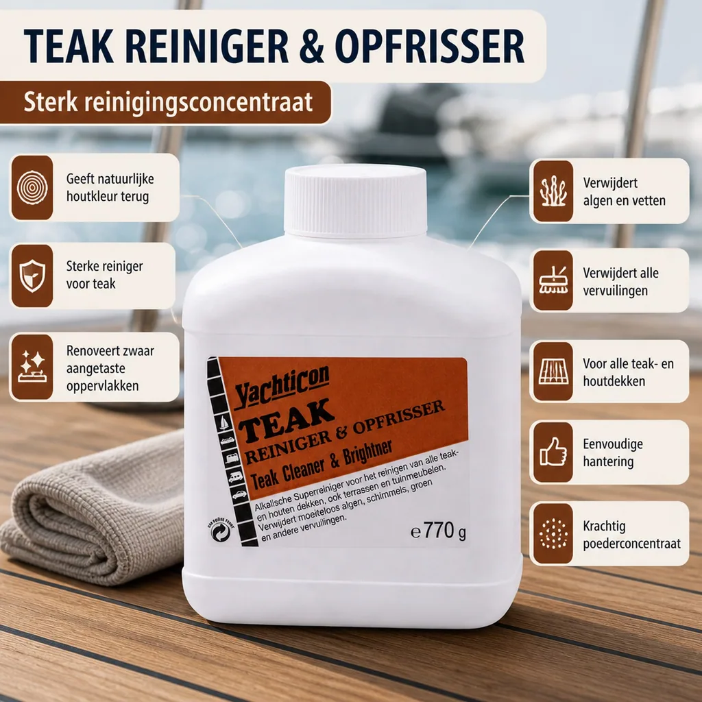 Teak reiniger, Teak schoonmaken, Teak ontgrijzer, 770 g