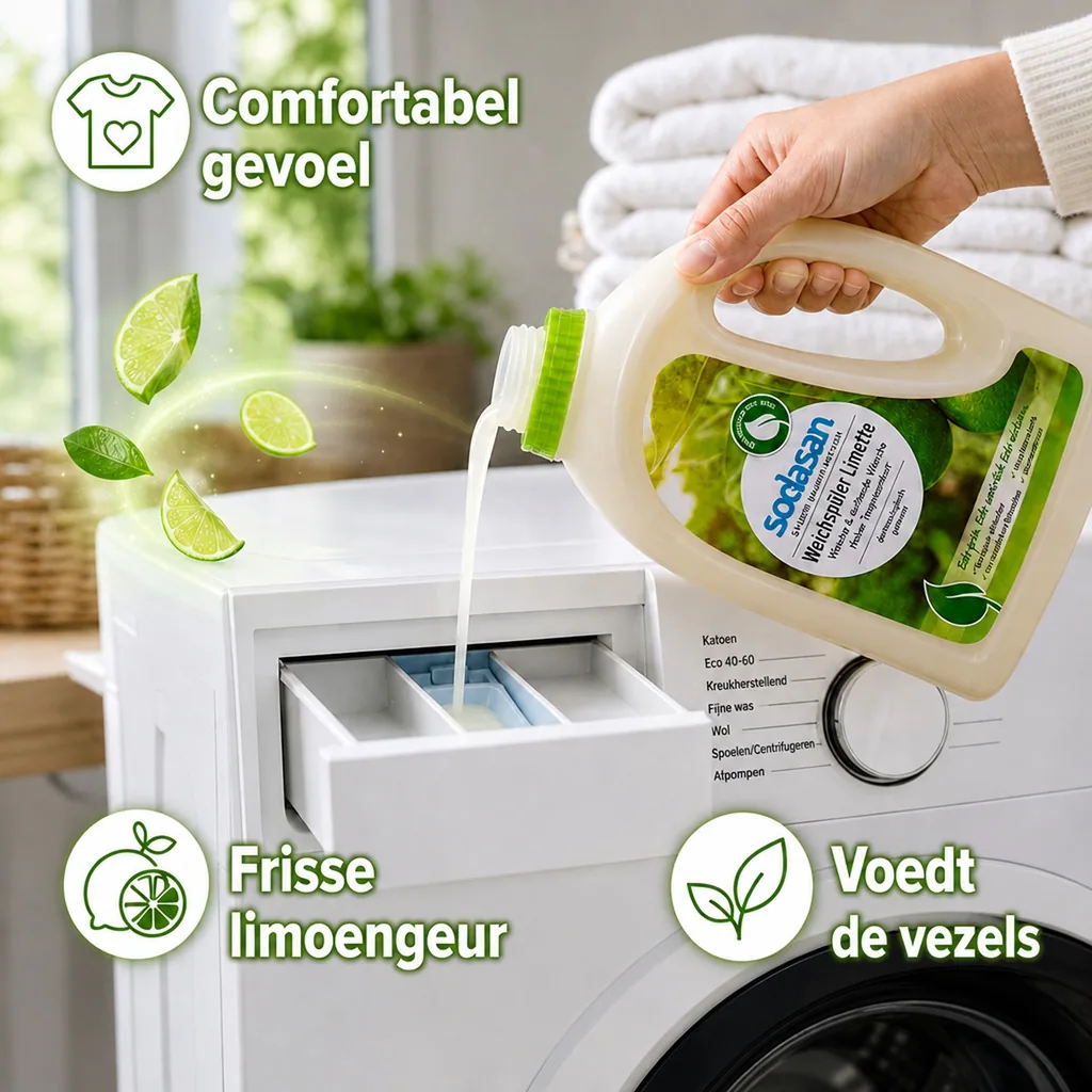Wasverzachter Limette, natuurlijke wasverzachter, 750 ml