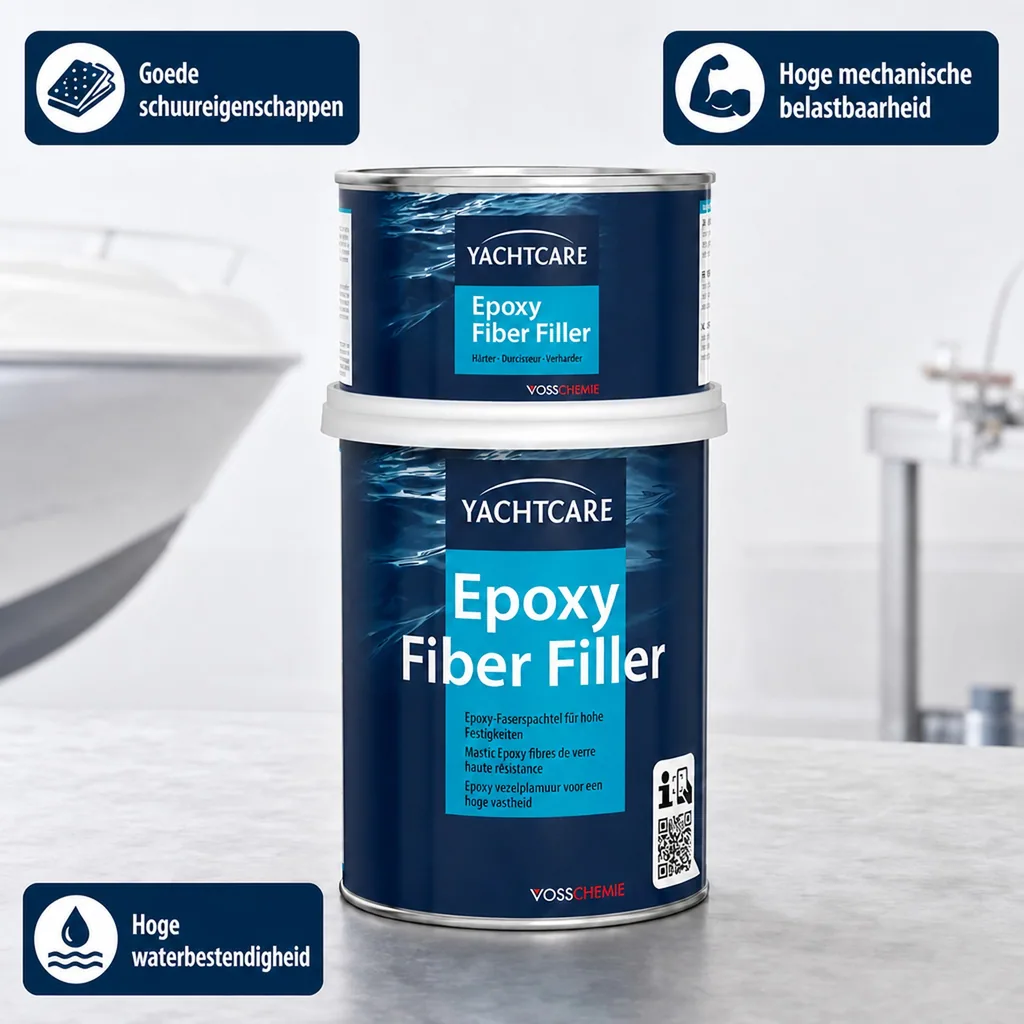 Epoxy plamuur 2 kg, vezel versterkte plamuur, epoxy vulmiddel