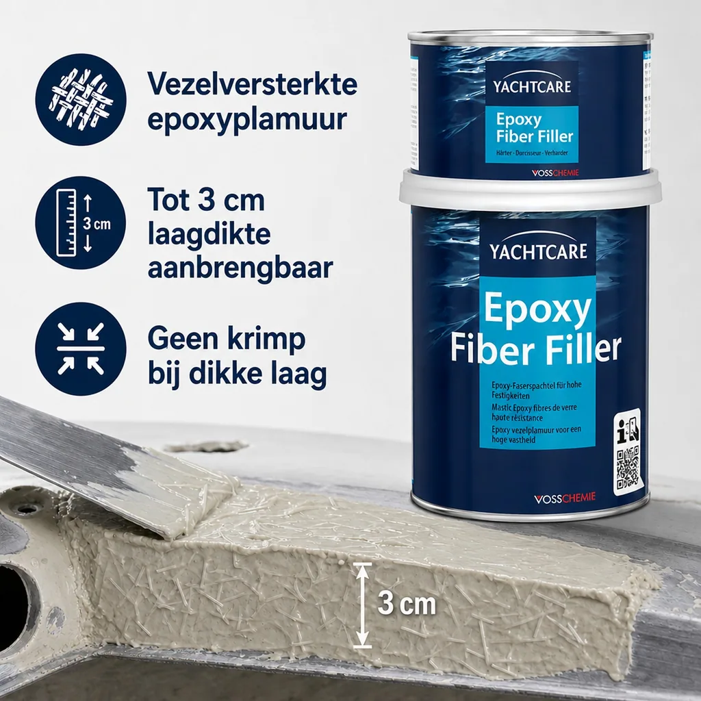 Epoxy plamuur 2 kg, vezel versterkte plamuur, epoxy vulmiddel