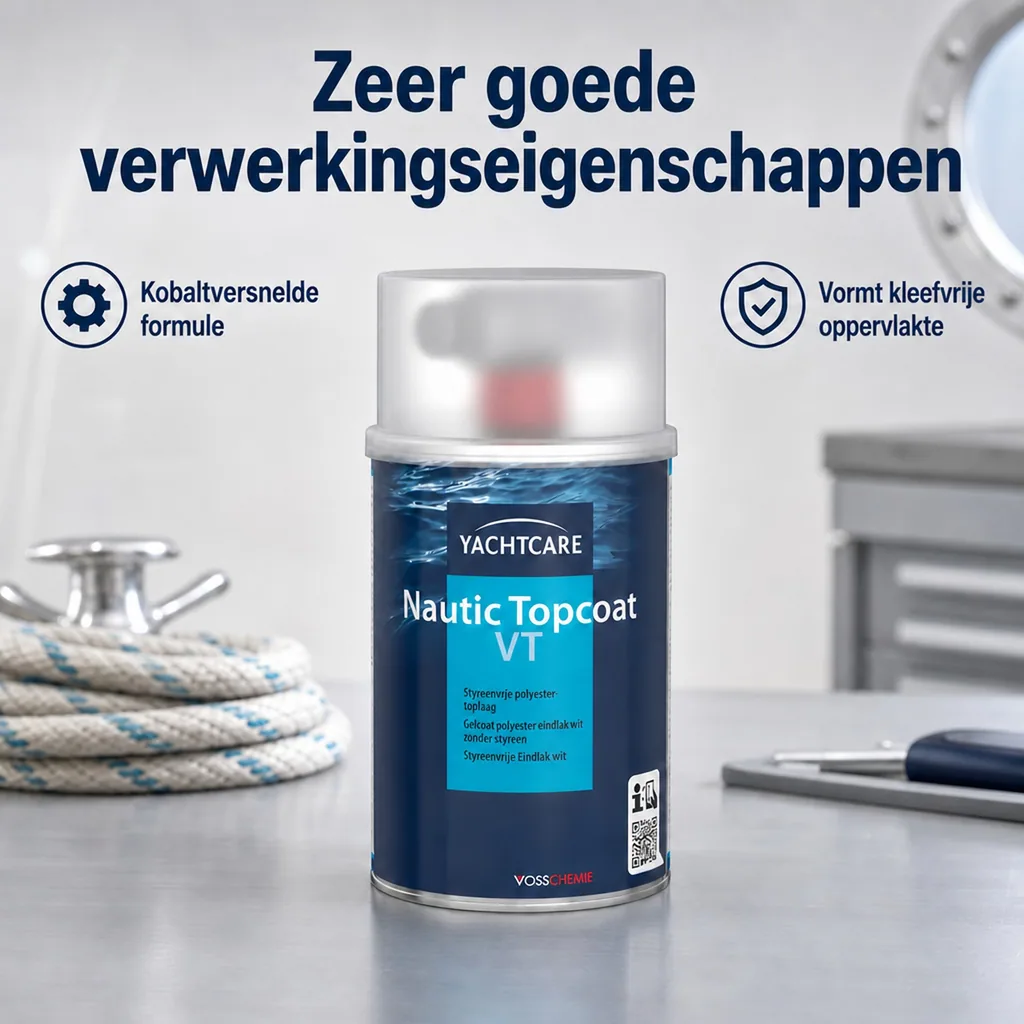 Bootlak wit, topcoat boot, 2 componenten bootlak, jachtlak wit, eindlak boot, 500 g
