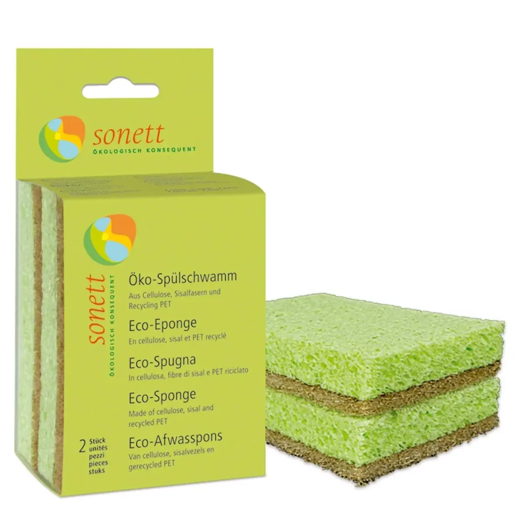Afwas sponzen, 2 x 2er Pack, ecologische spons
