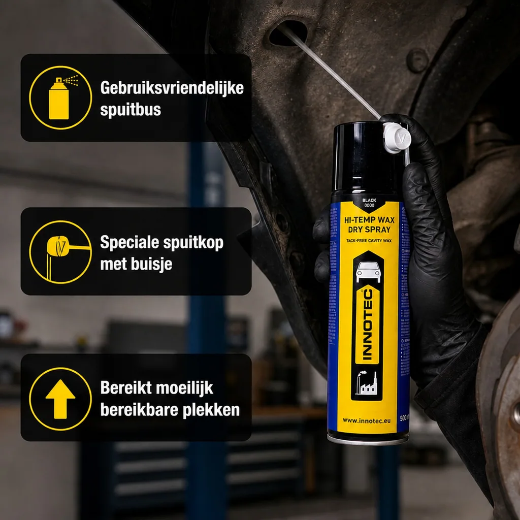 Hittebestendige was, droge smeermiddel spray, 500 ml, zwarte was spray