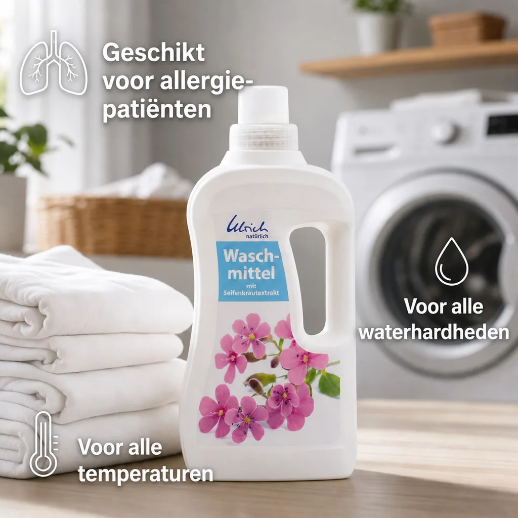 Wasmiddel natuurlijk, vloeibaar wasmiddel 1 liter, wasmiddel zeepkruid