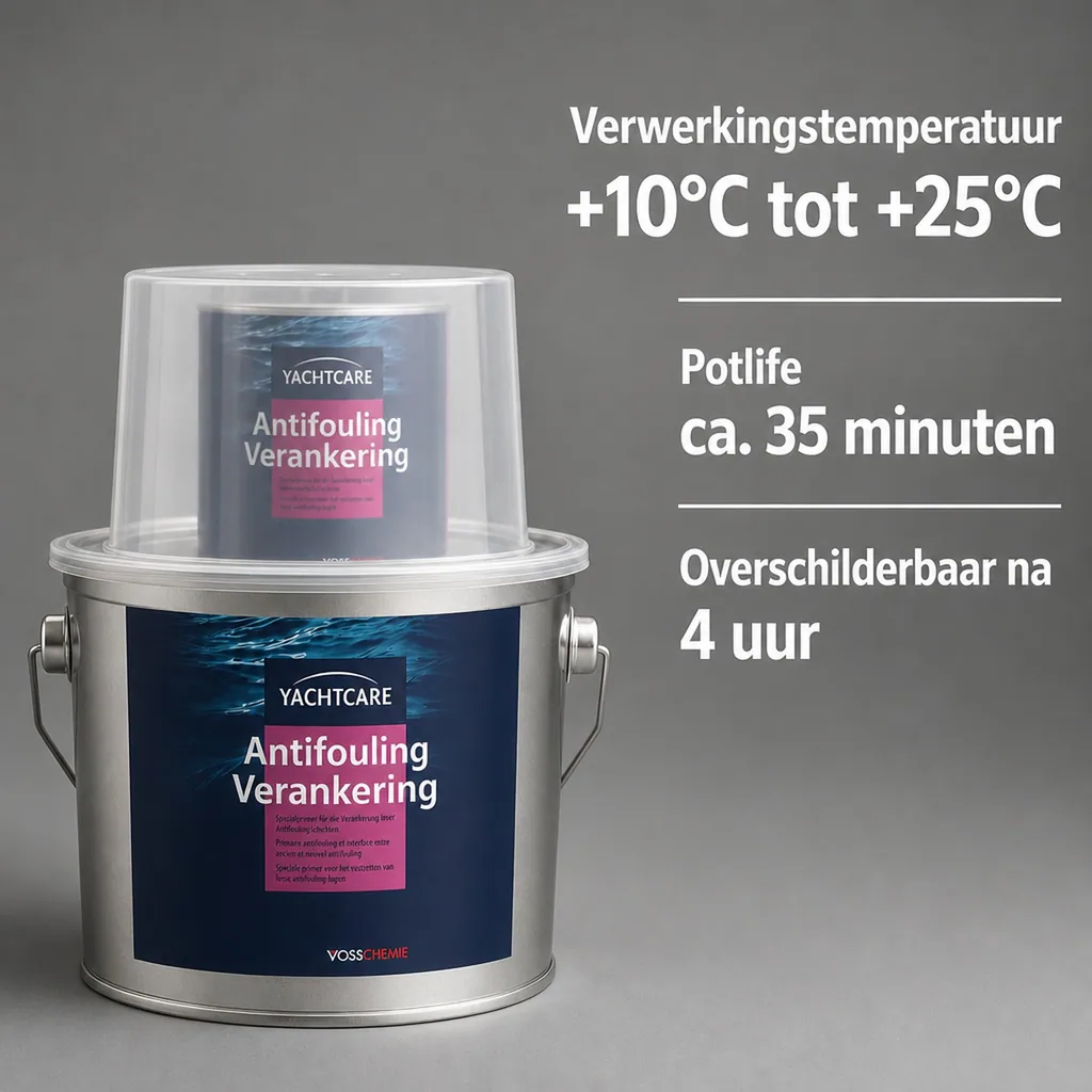 Antifouling boot 2,25 liter, antifouling verf, wit, onderwater verf boot