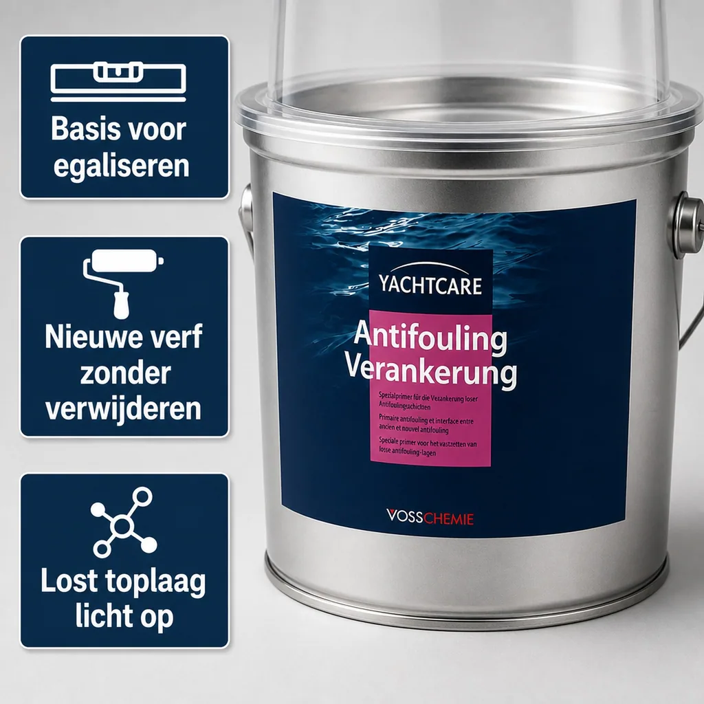 Antifouling boot 2,25 liter, antifouling verf, wit, onderwater verf boot