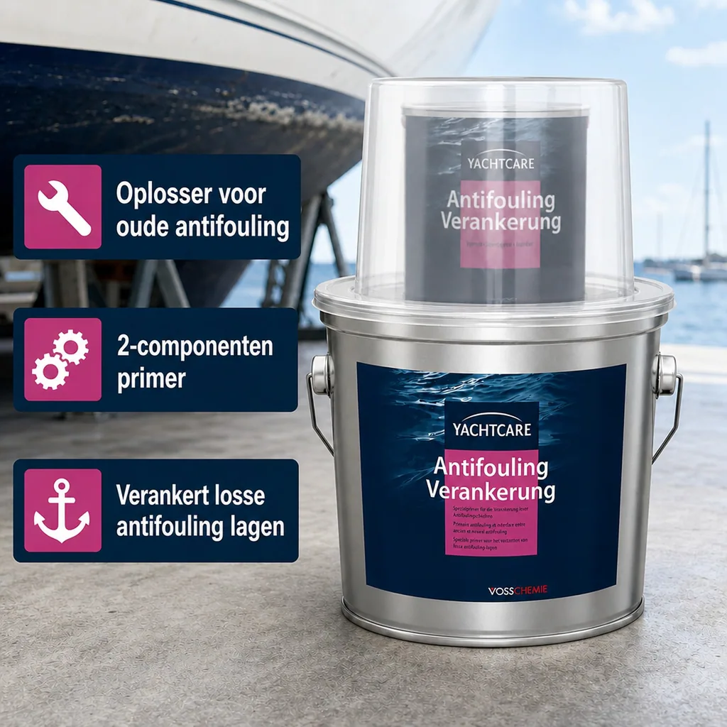 Antifouling boot 2,25 liter, antifouling verf, wit, onderwater verf boot