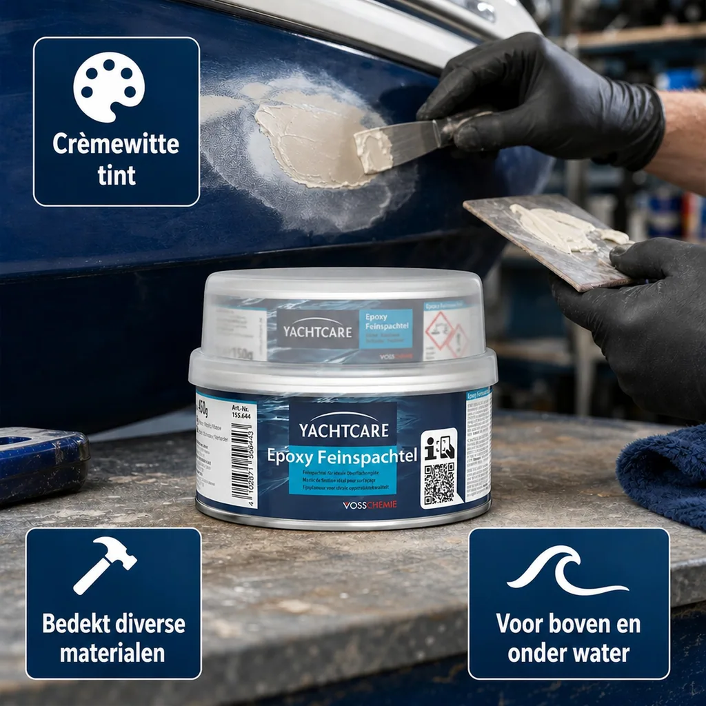 Epoxy plamuur, Fijne plamuur, boot reparatie, 450 g