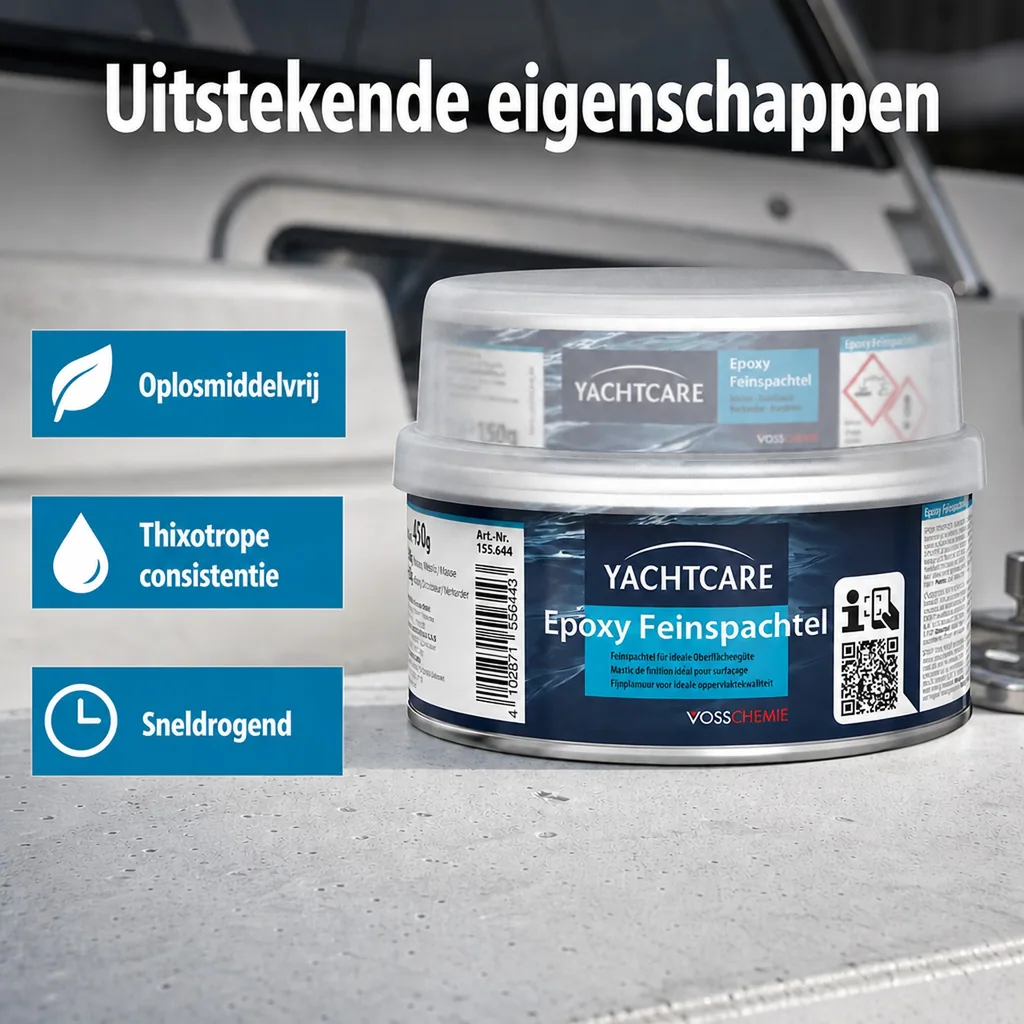 Epoxy plamuur, Fijne plamuur, boot reparatie, 450 g