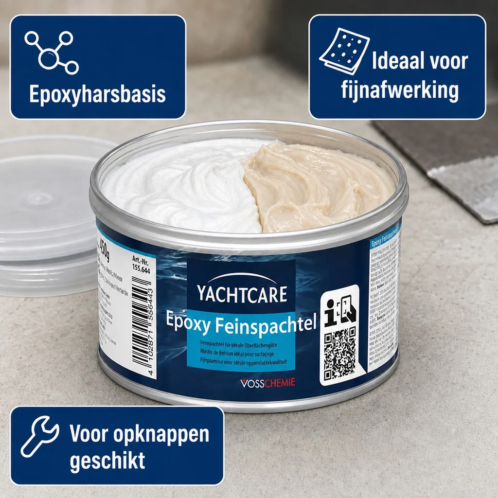 Epoxy plamuur, Fijne plamuur, boot reparatie, 450 g