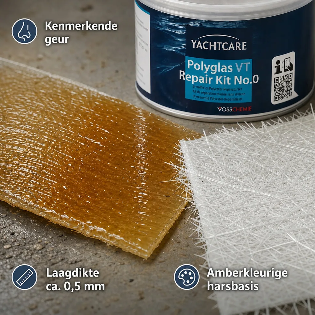 Glasvezel reparatieset, polyester reparatieset, reparatieset boot, 250 g