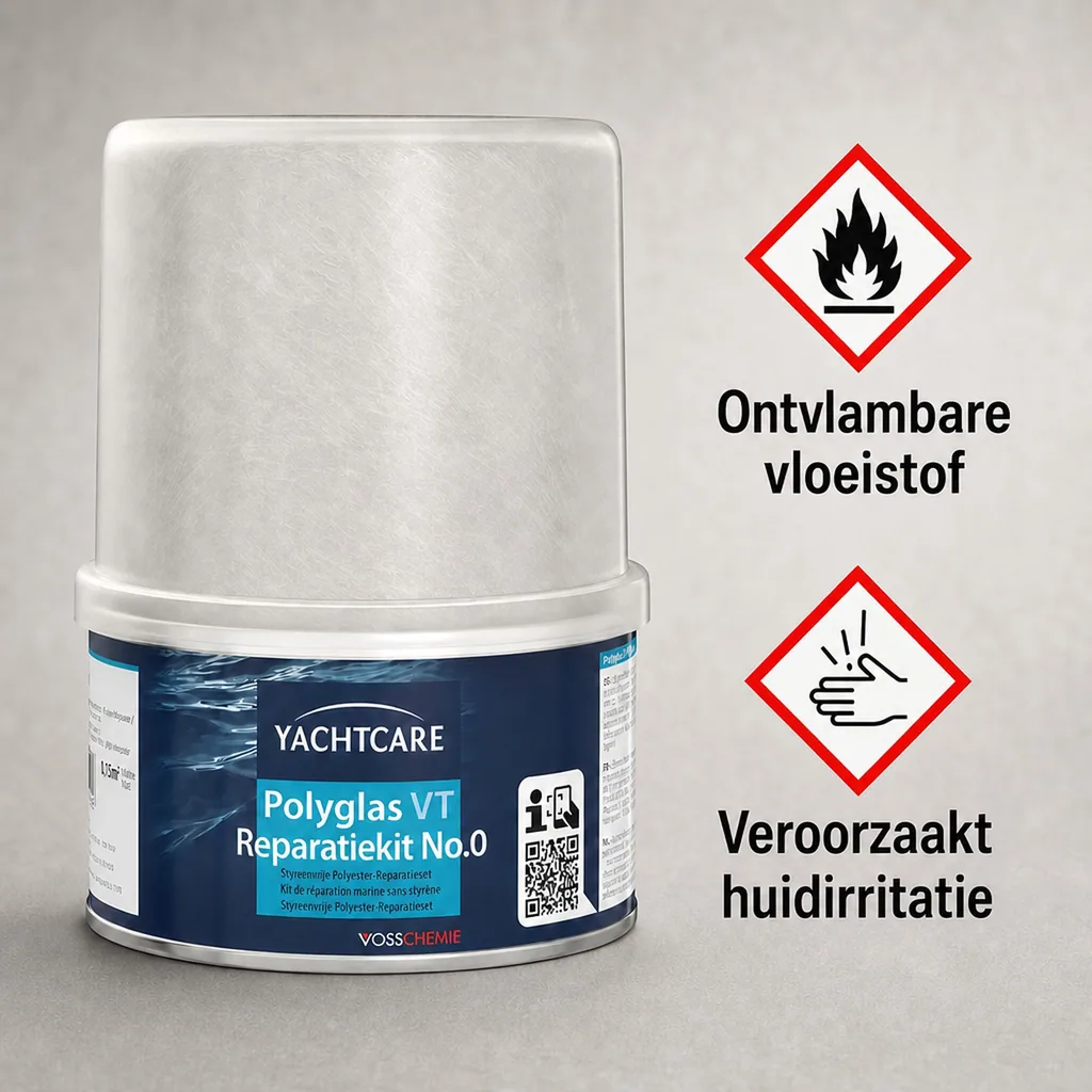 Glasvezel reparatieset, polyester reparatieset, reparatieset boot, 250 g