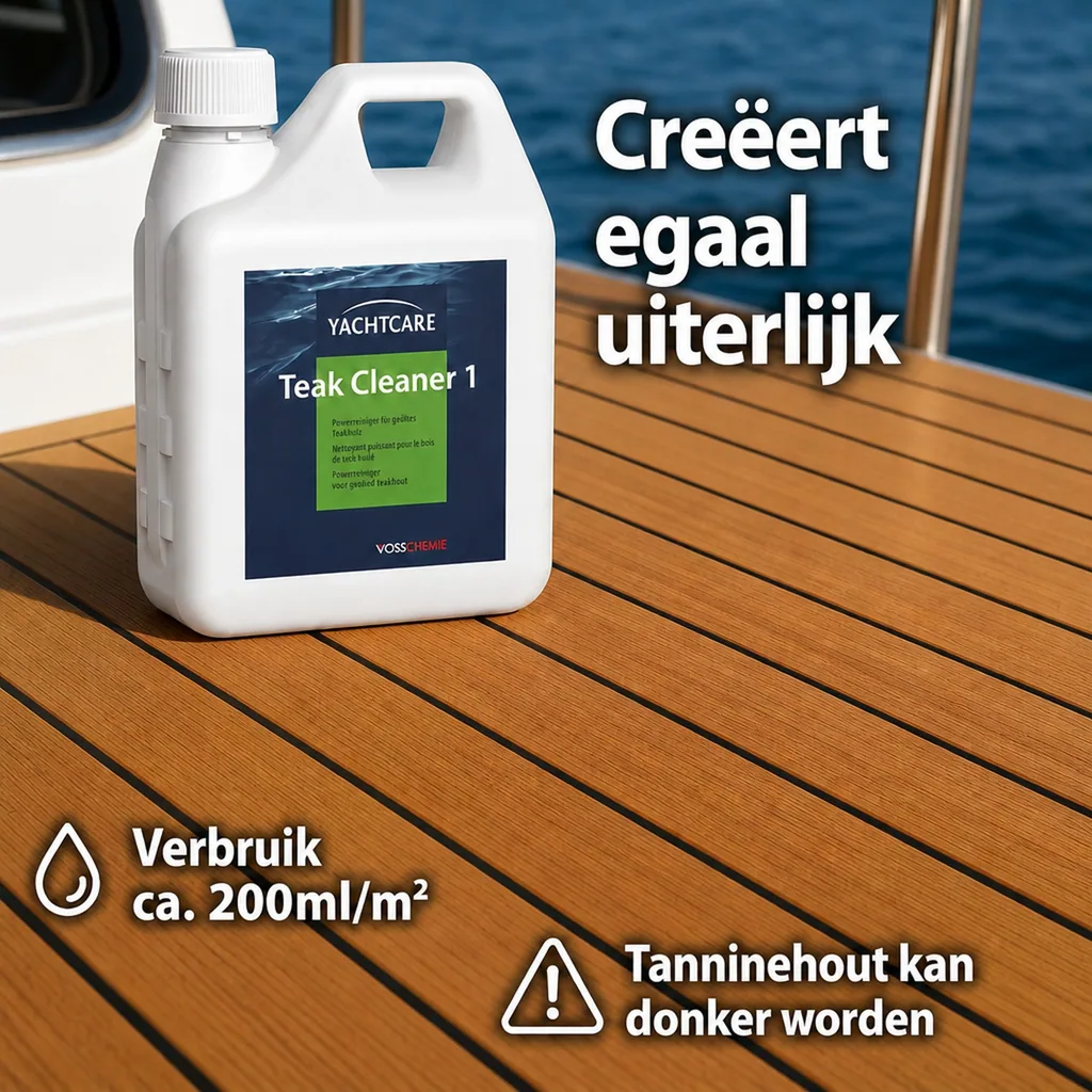 Teak Reiniger 1000 ml, Teak schoonmaken, Boot teak reinigen