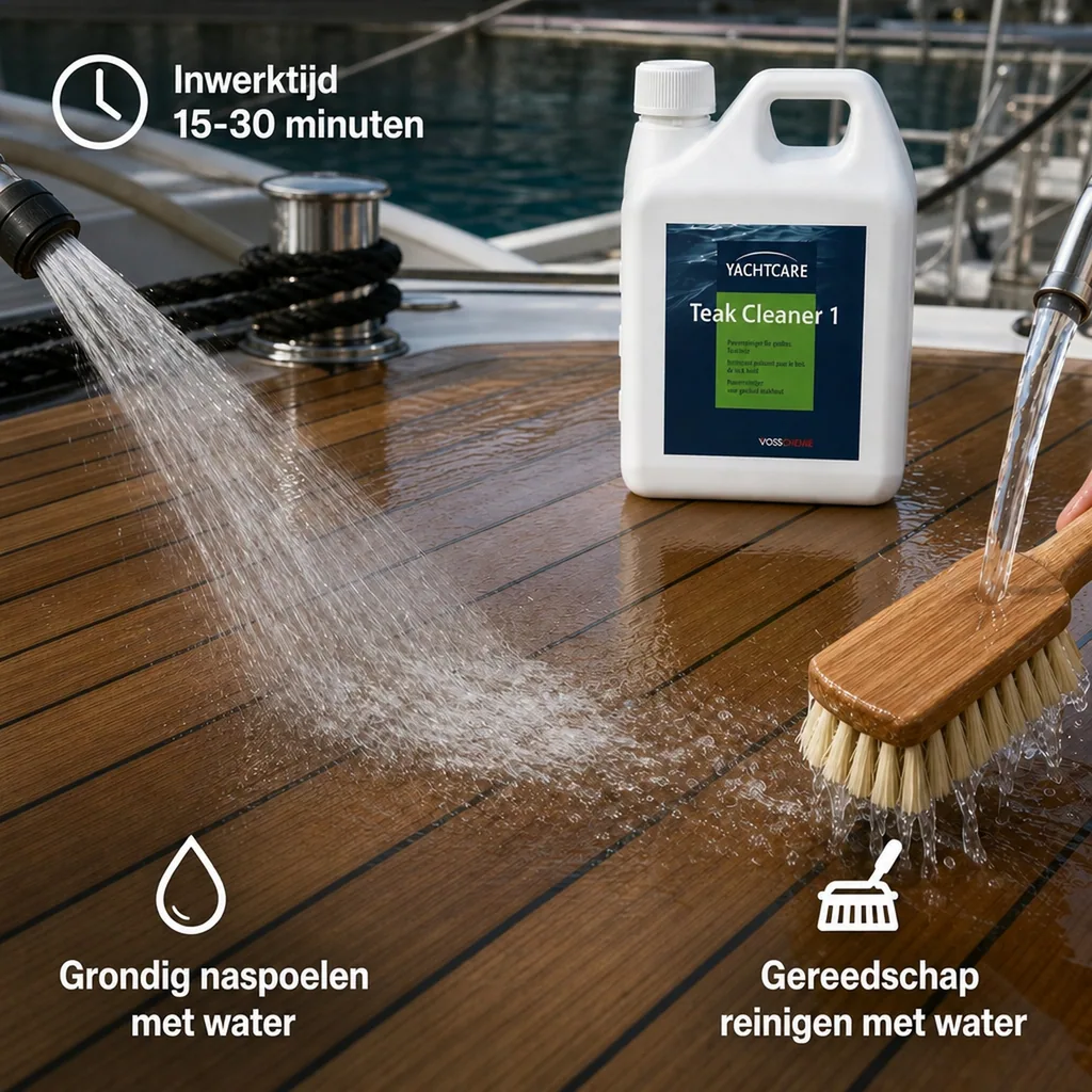 Teak Reiniger 1000 ml, Teak schoonmaken, Boot teak reinigen