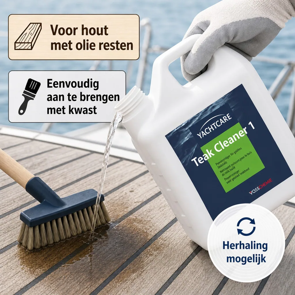 Teak Reiniger 1000 ml, Teak schoonmaken, Boot teak reinigen