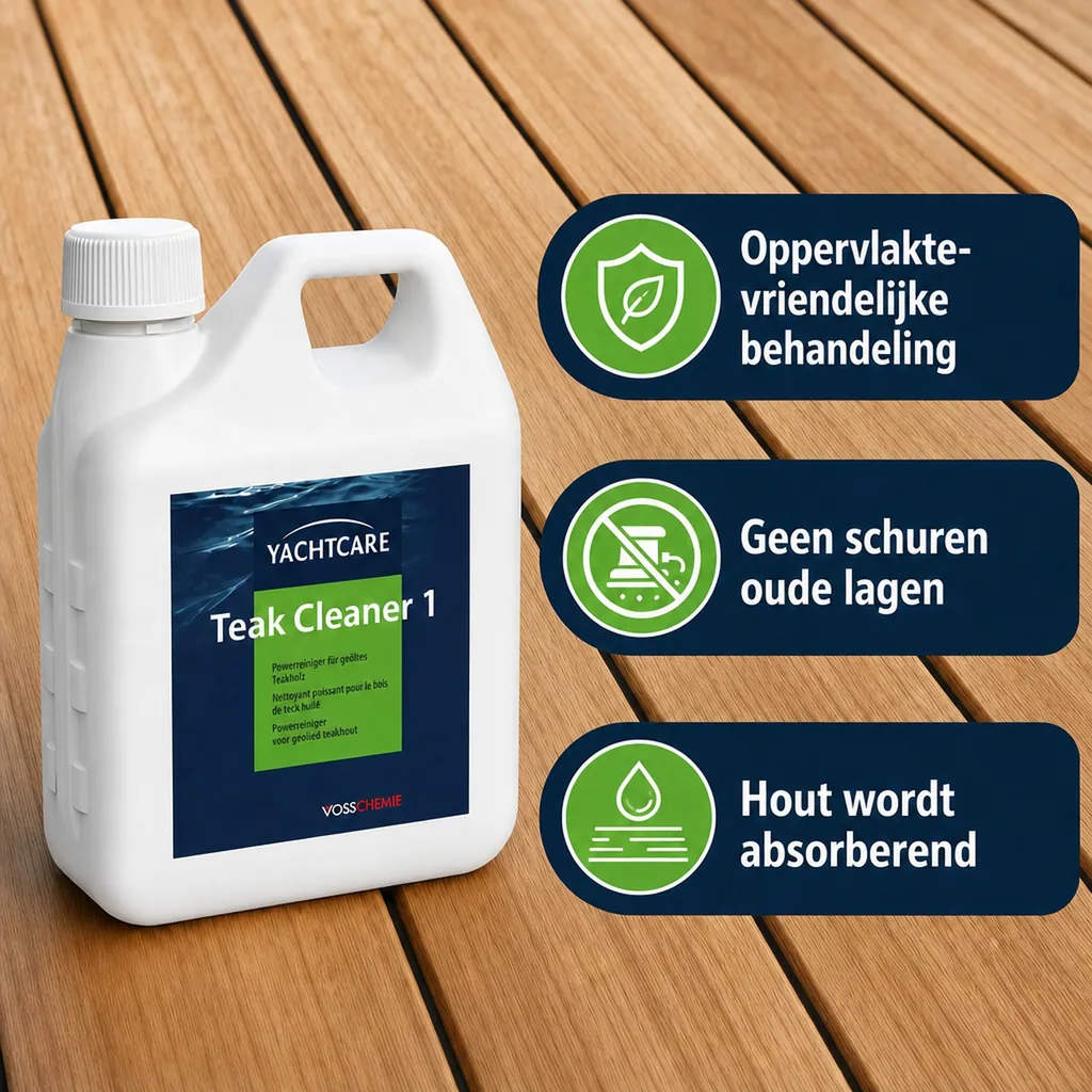 Teak Reiniger 1000 ml, Teak schoonmaken, Boot teak reinigen