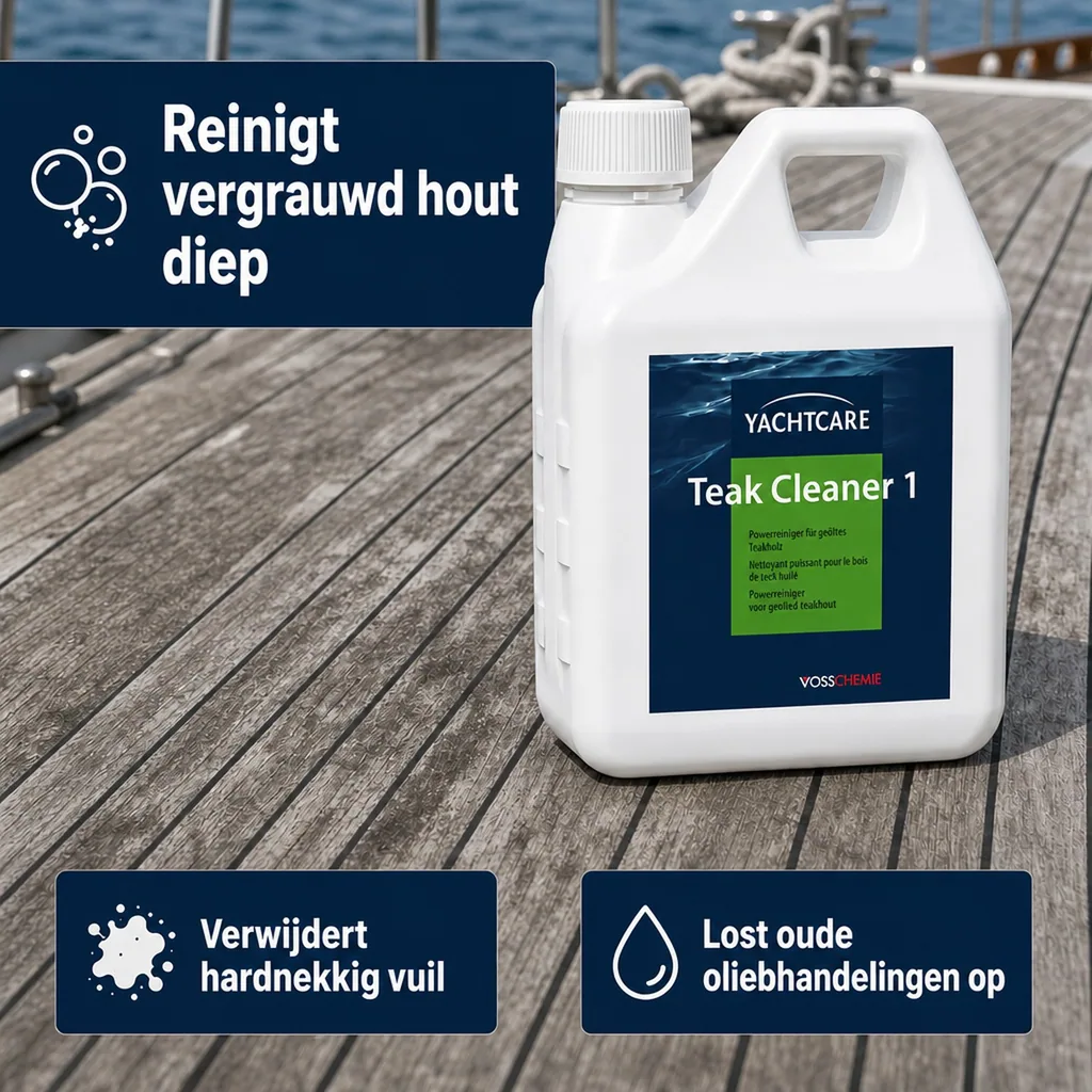 Teak Reiniger 1000 ml, Teak schoonmaken, Boot teak reinigen