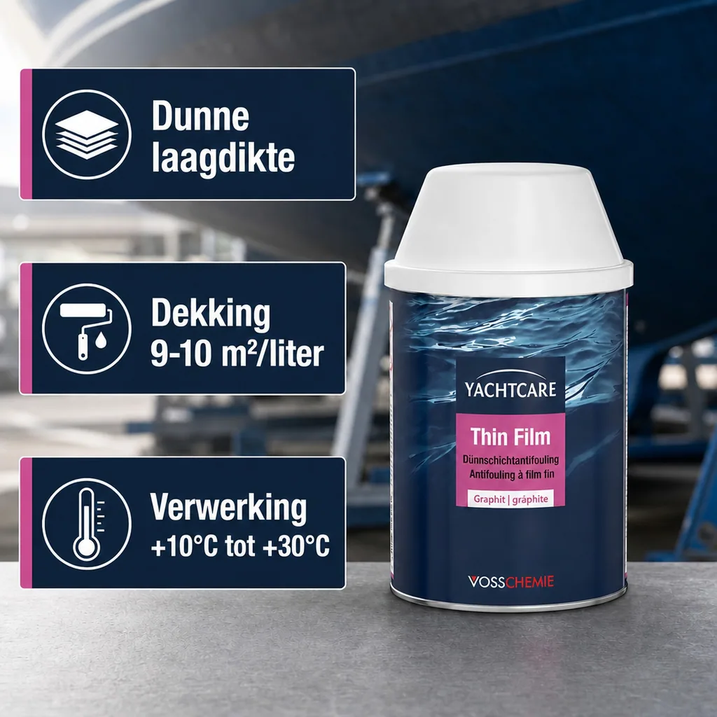 Antifouling verf, dunne film antifouling 750 ml grafiet