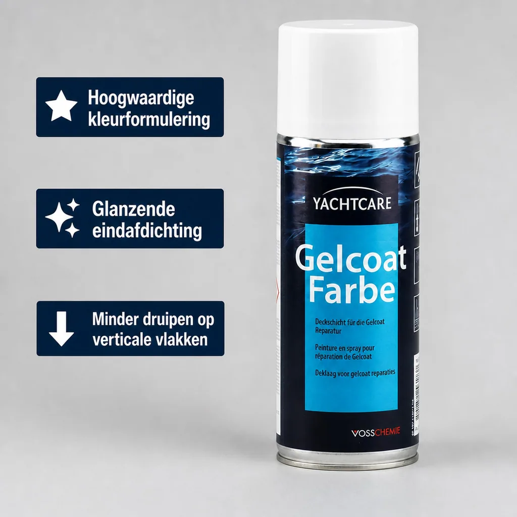 Gelcoat RAL 9010, RAL 9010 spuitbus, witte gelcoat, 400 ml Aerosolspraydose, reinweiß