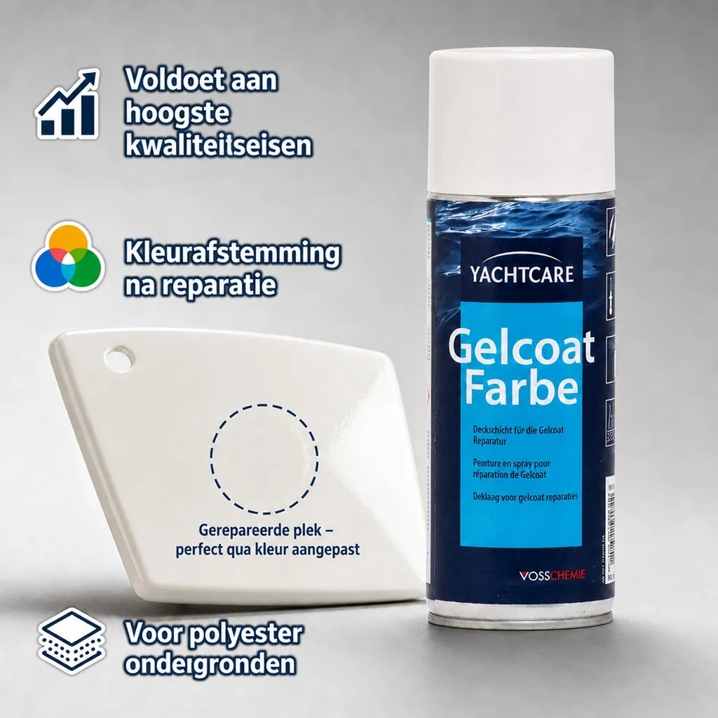Gelcoat RAL 9001, spuitbus, creme wit, 400 ml aerosolspraydose
