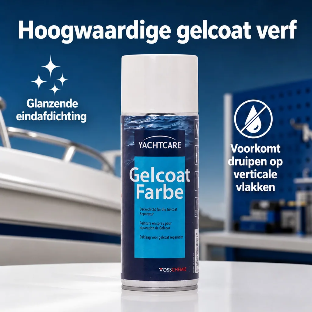 Gelcoat RAL 9001, spuitbus, creme wit, 400 ml aerosolspraydose