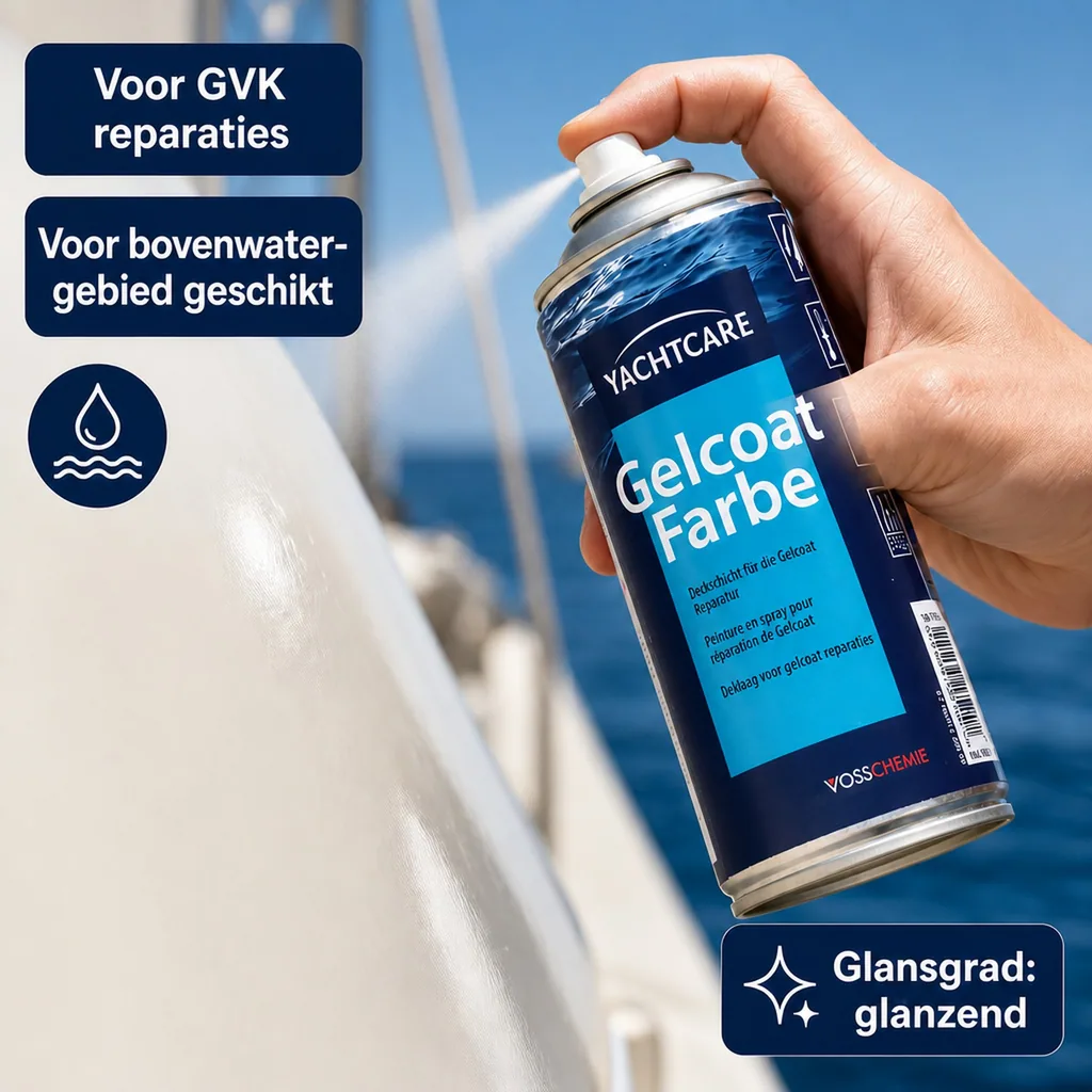 Gelcoat RAL 9001, spuitbus, creme wit, 400 ml aerosolspraydose