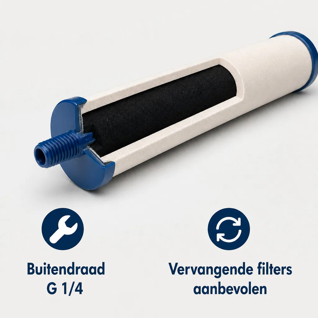 Waterfilter keramisch, Keramisch waterfilterelement Superdyn, Waterfilter element