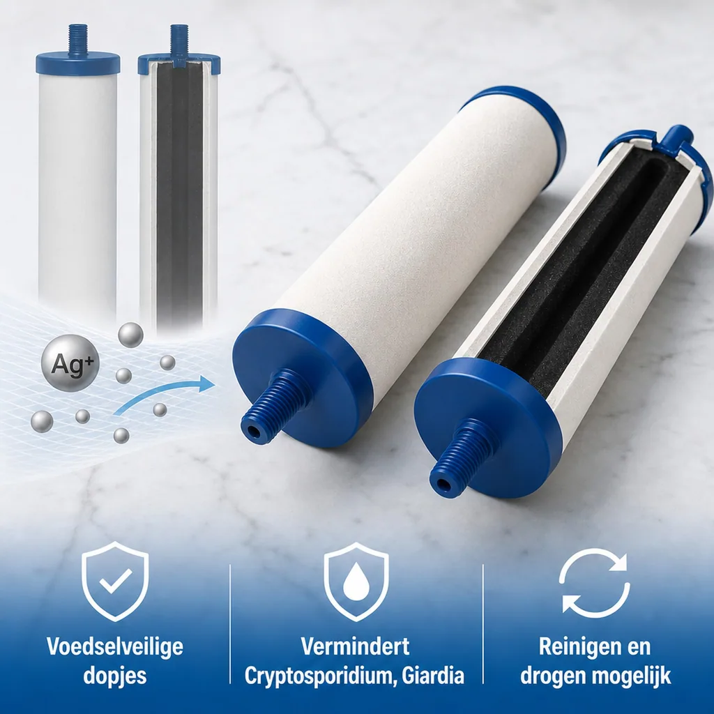 Waterfilter keramisch, Keramisch waterfilterelement Superdyn, Waterfilter element