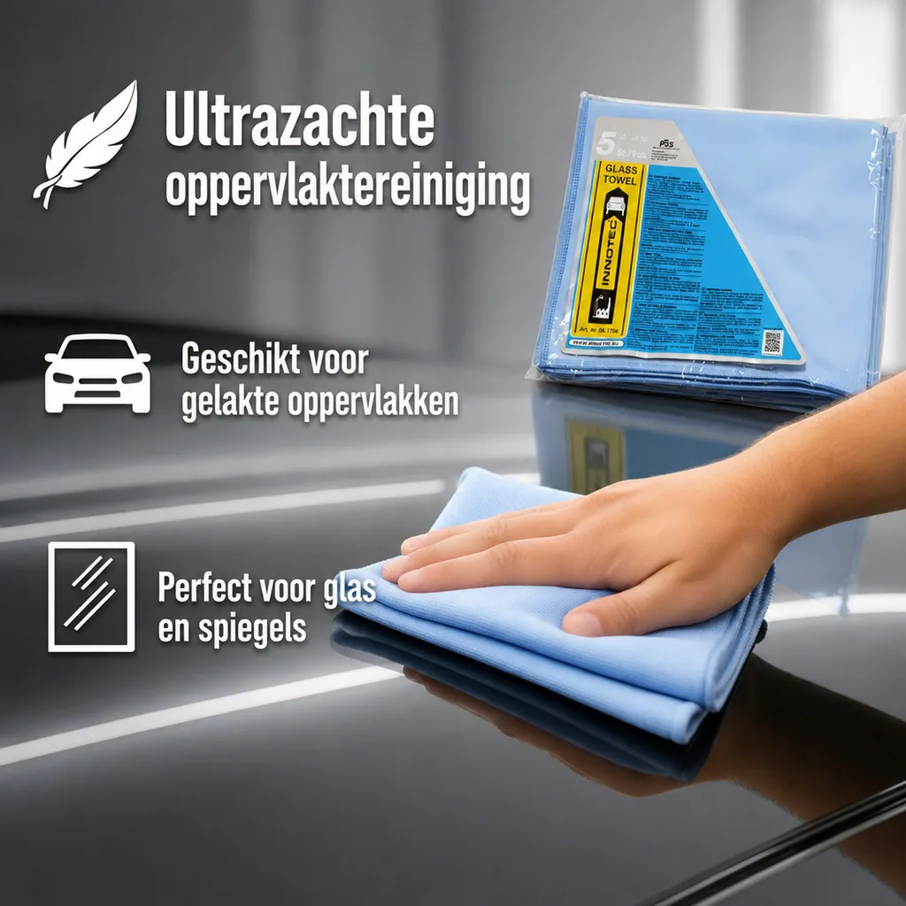 Glazen doek blauw, 5 stuks, doek voor glas