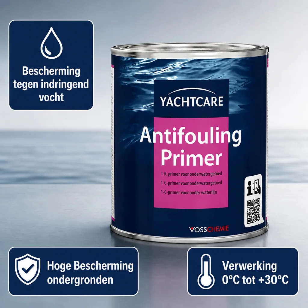 Antifouling primer 750 ml, matte grijs, grondverf boot