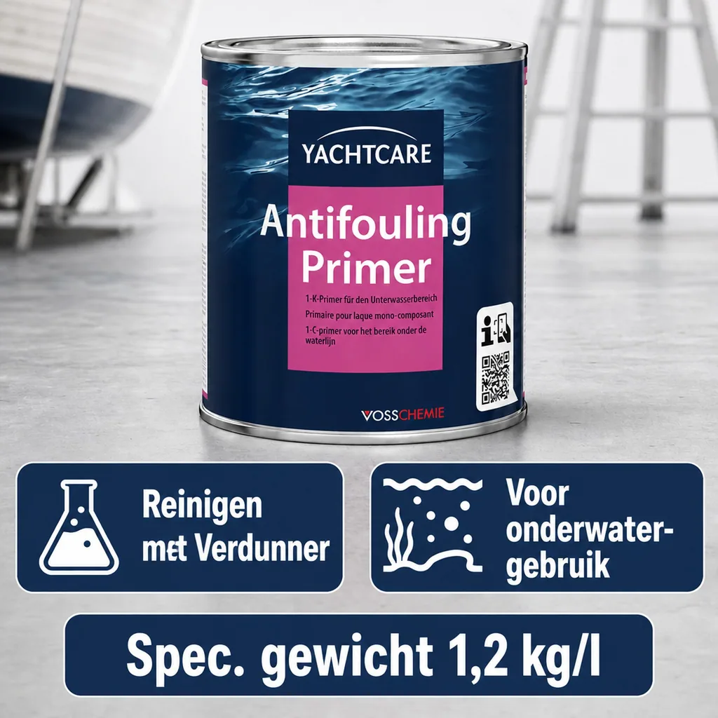 Antifouling primer 750 ml, matte grijs, grondverf boot