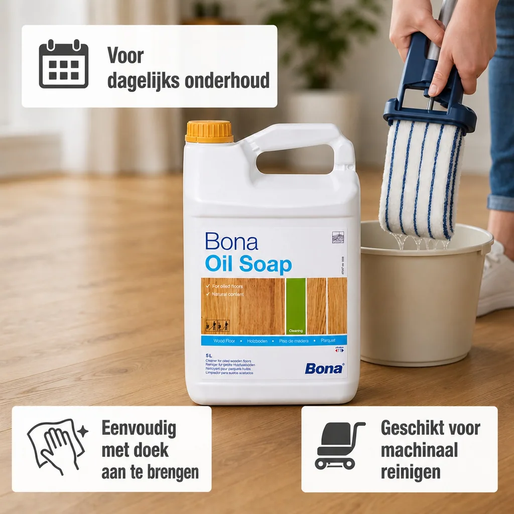 Olie zeep 5 Liter, Hout zeep, Onderhoudsreiniger hout