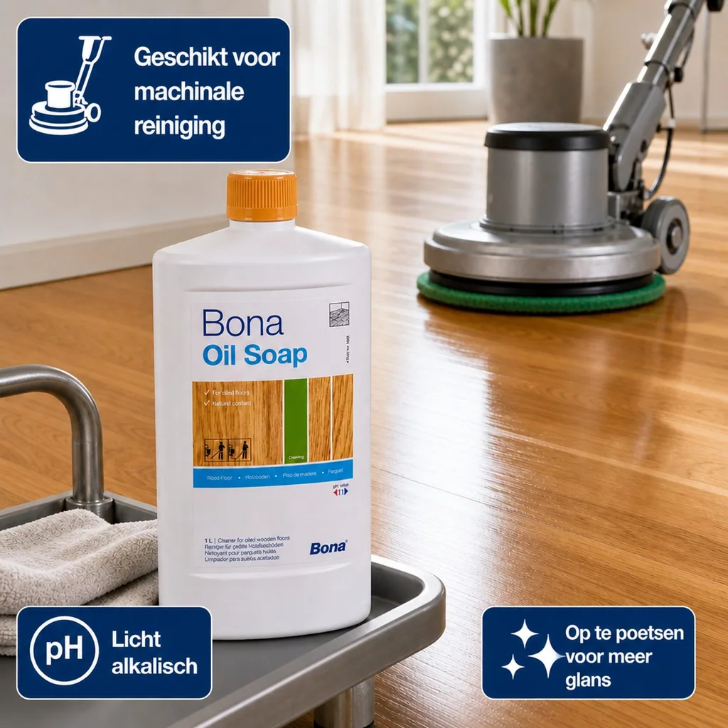 Bona Olie Zeep 1 Liter, Onderhoudszeep, Houten vloer zeep