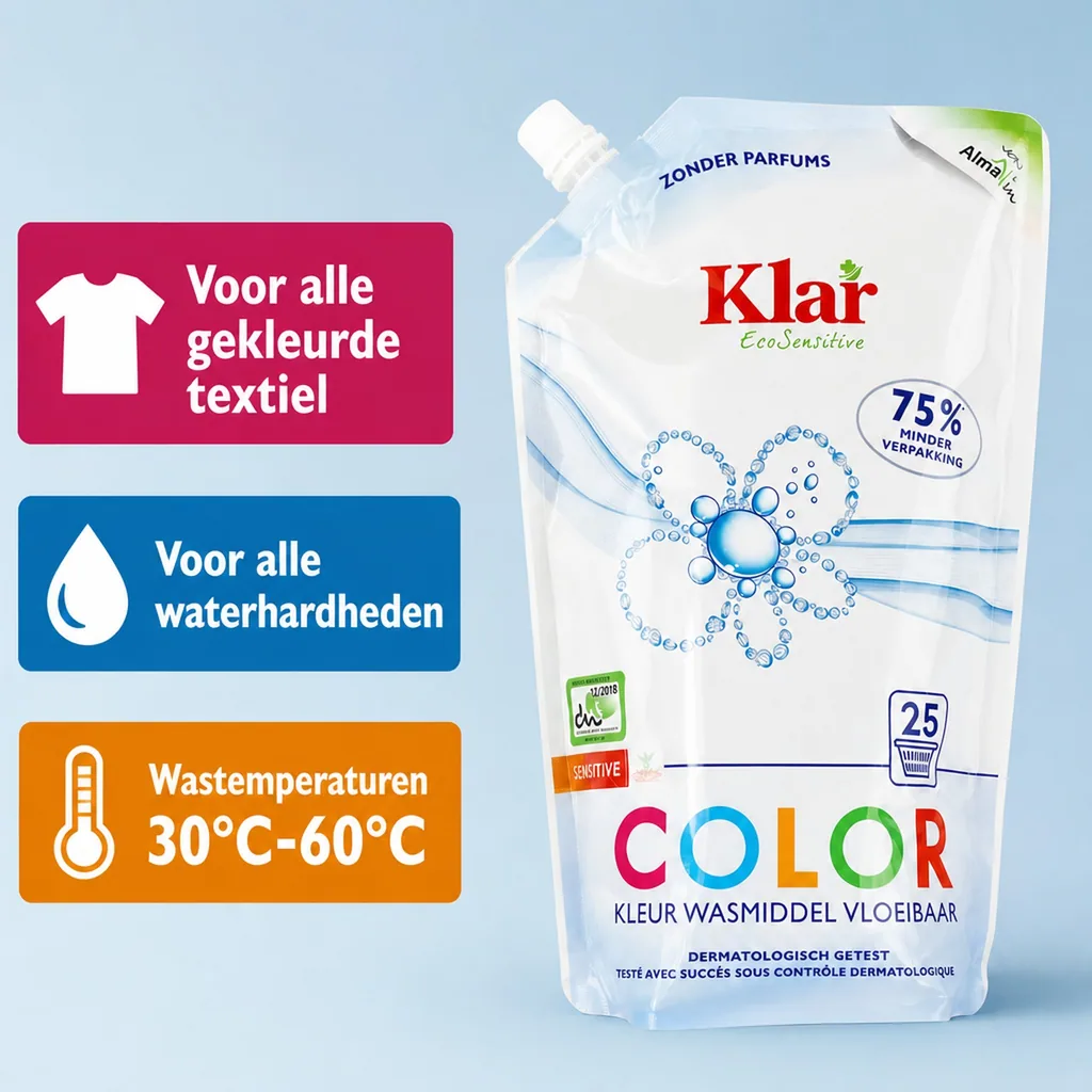 Wasmiddel kleur, vloeibaar, 1,5 liter eco pack